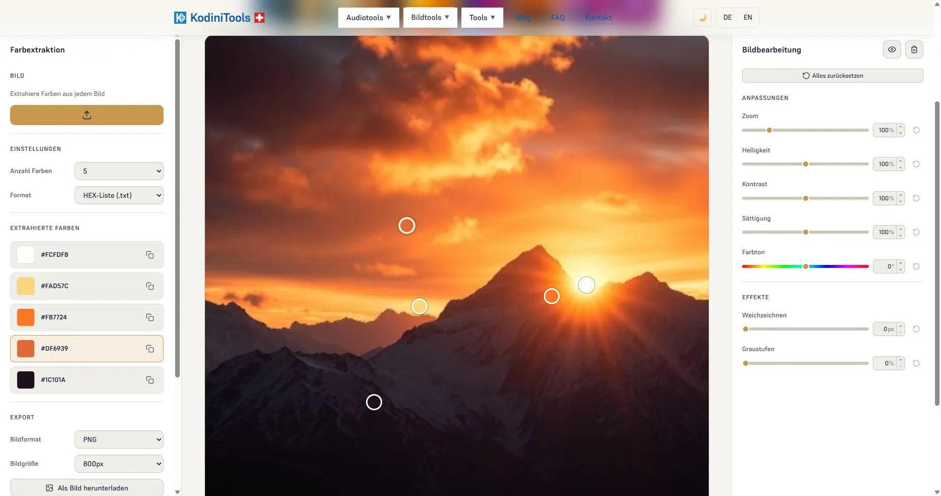 Color Extraktor im Browser gallery image