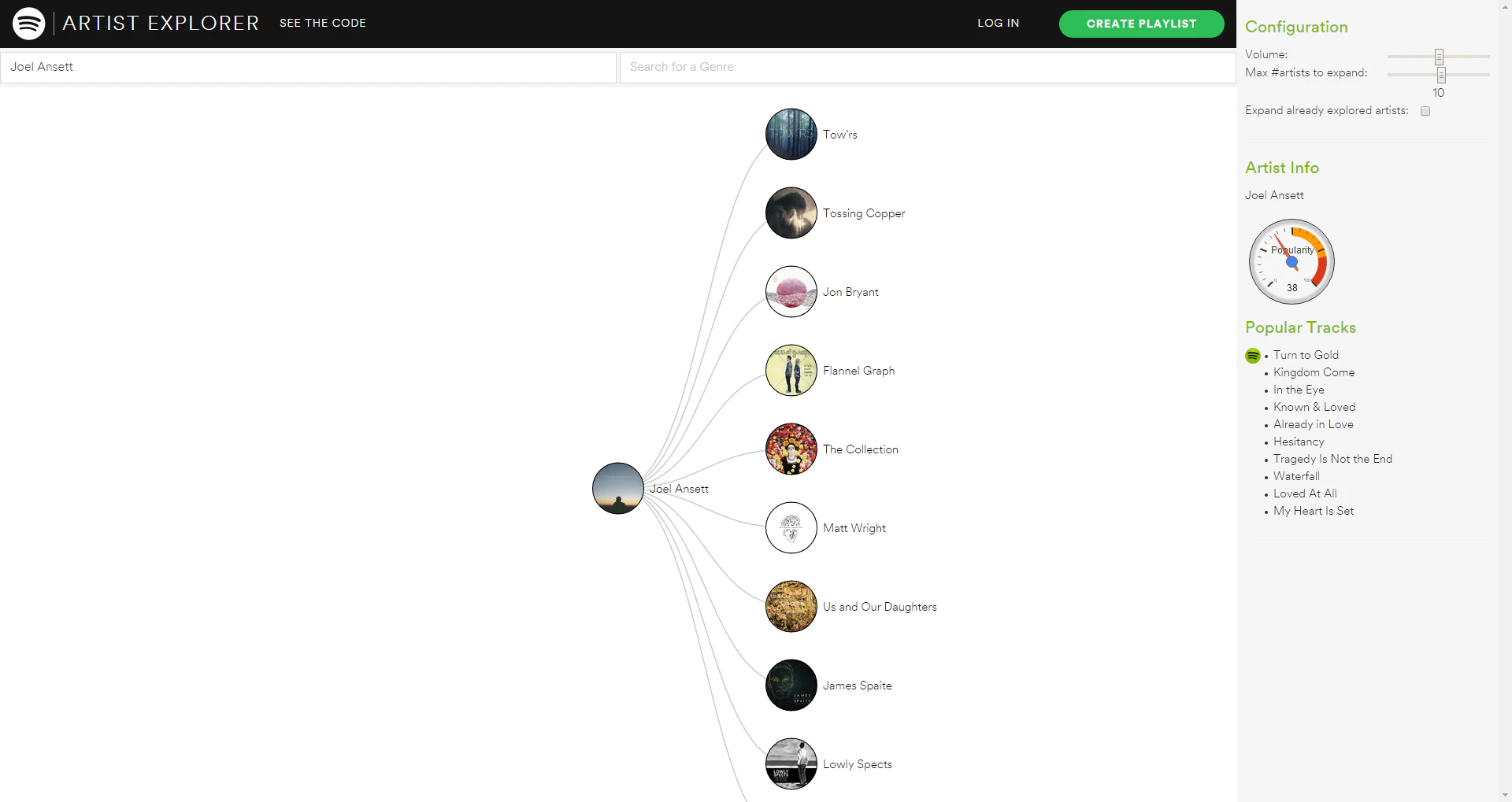 Artist Explorer - Spotify API Code Example