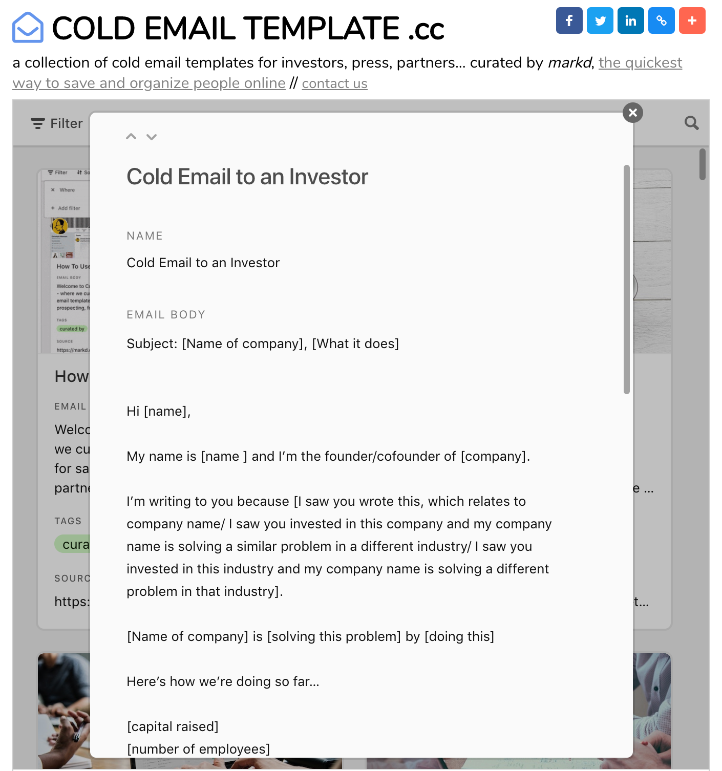 Cold Email Template Cc Curated Emails To Reach Out To Investors Press Partners Product Hunt