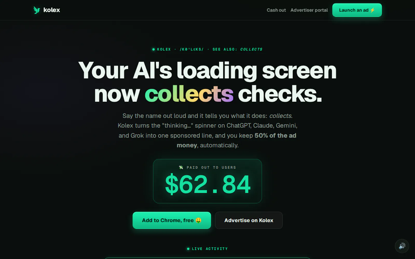 Kolex - Get Paid to use ChatGPT screenshot 1