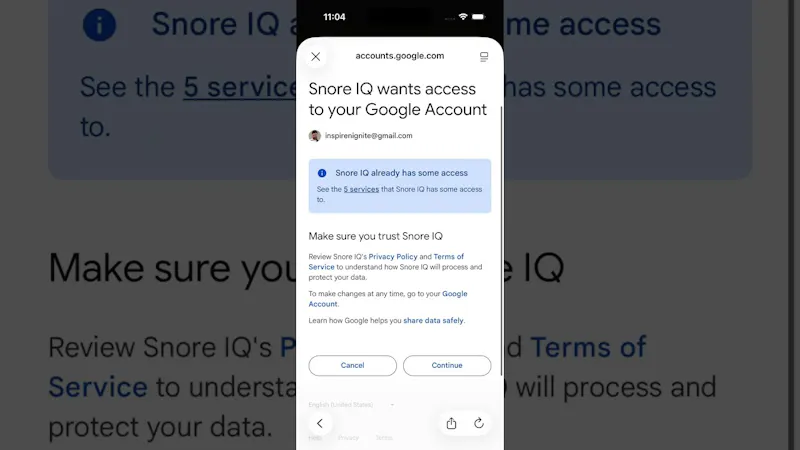 Snore IQ : On-device AI Snore Detection screenshot 1 (video preview)