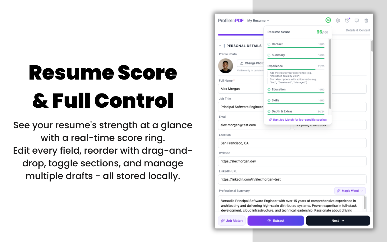 ProfileToPDF gallery image