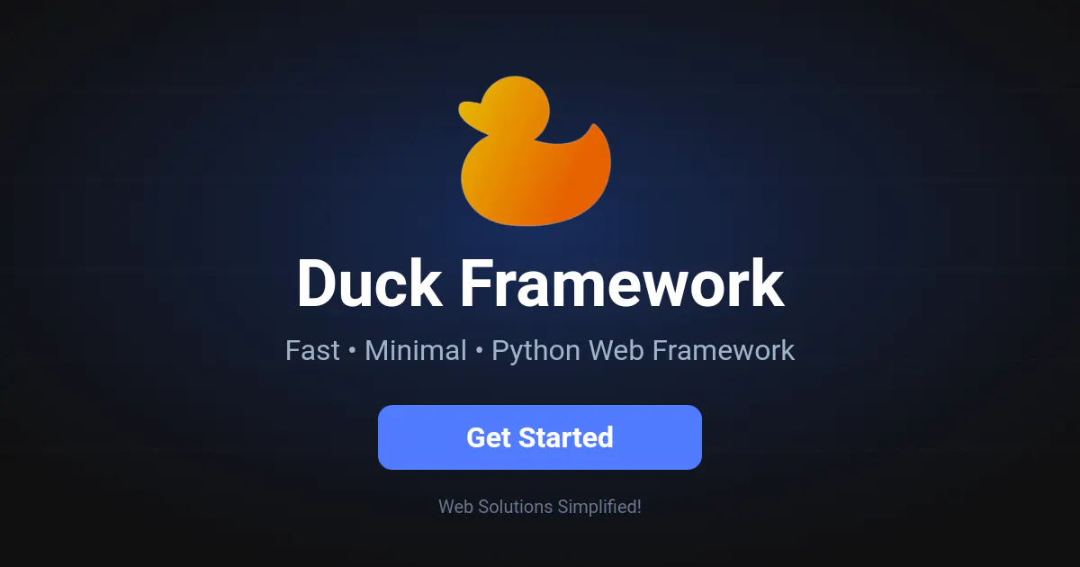 Banner del producto Duck Framework