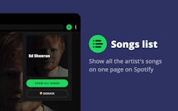 Spotify artist's all songs media 1