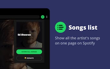 Spotify artist's all songs gallery image