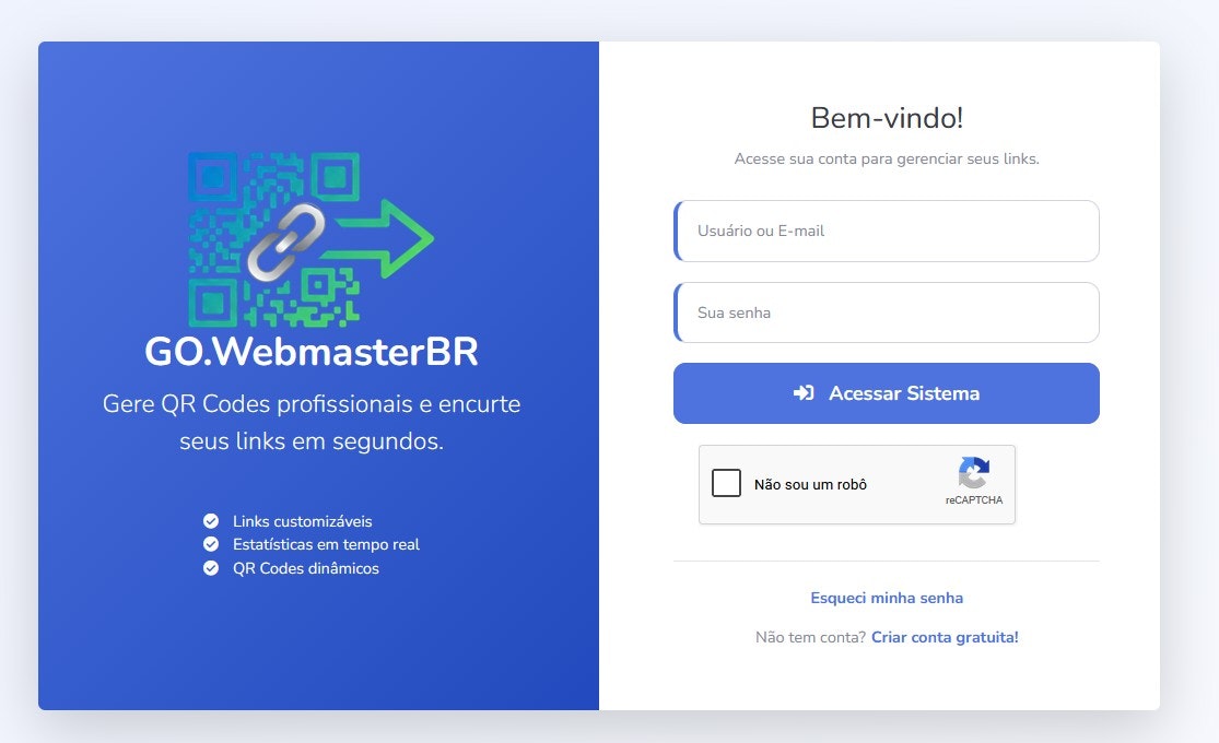 Go.WebmasterBR Link Shortener & QR Code gallery image