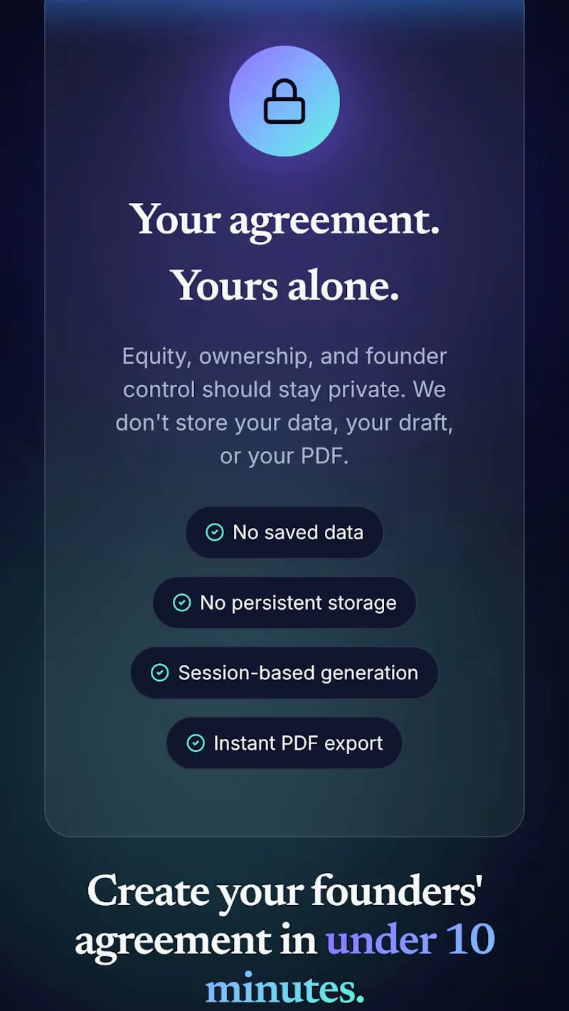 Startup Prenup Builder screenshot 2