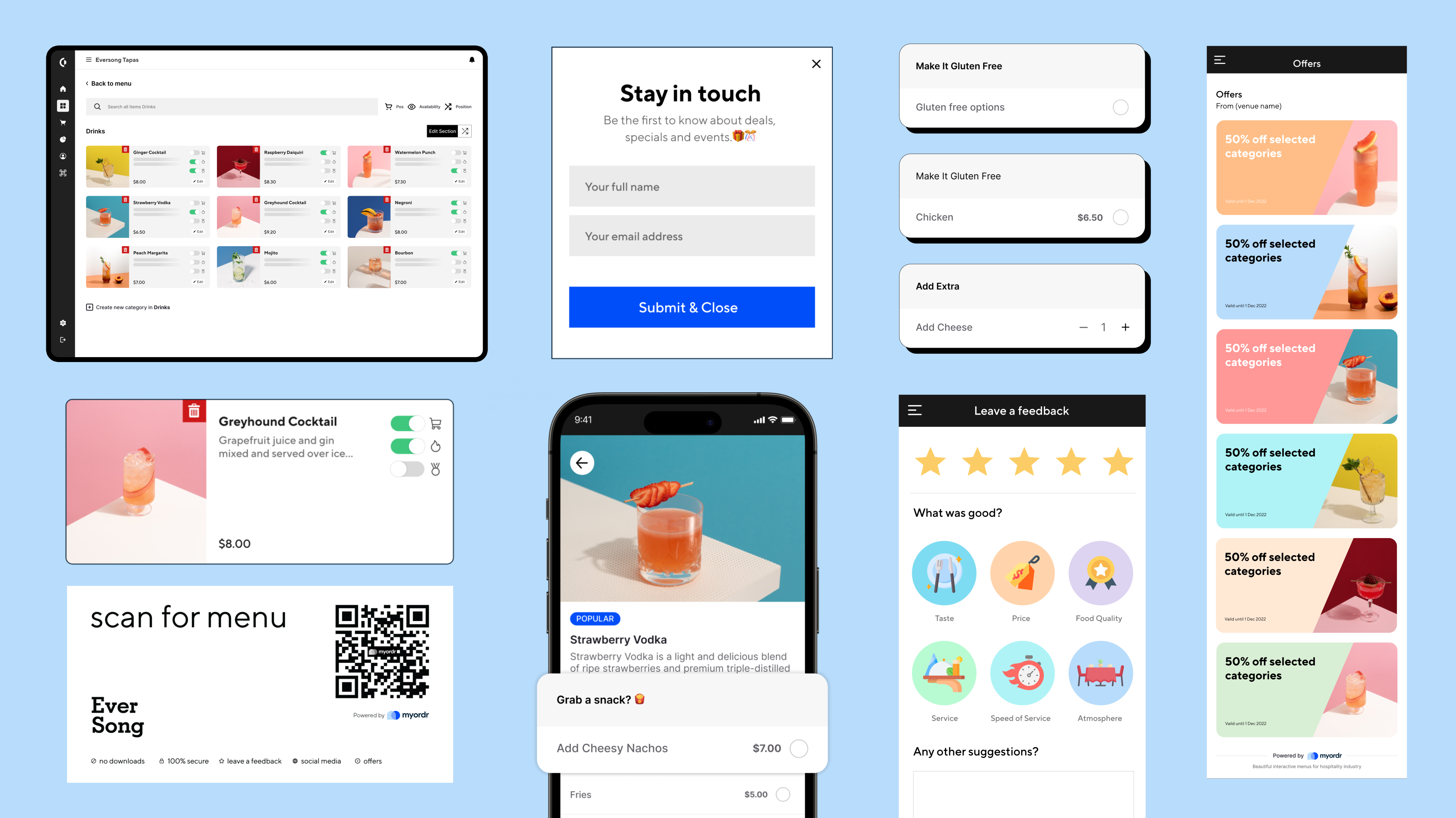 Myordr -menu's - Mooi en probleemloze interactief QR-menu voor restaurant media 4