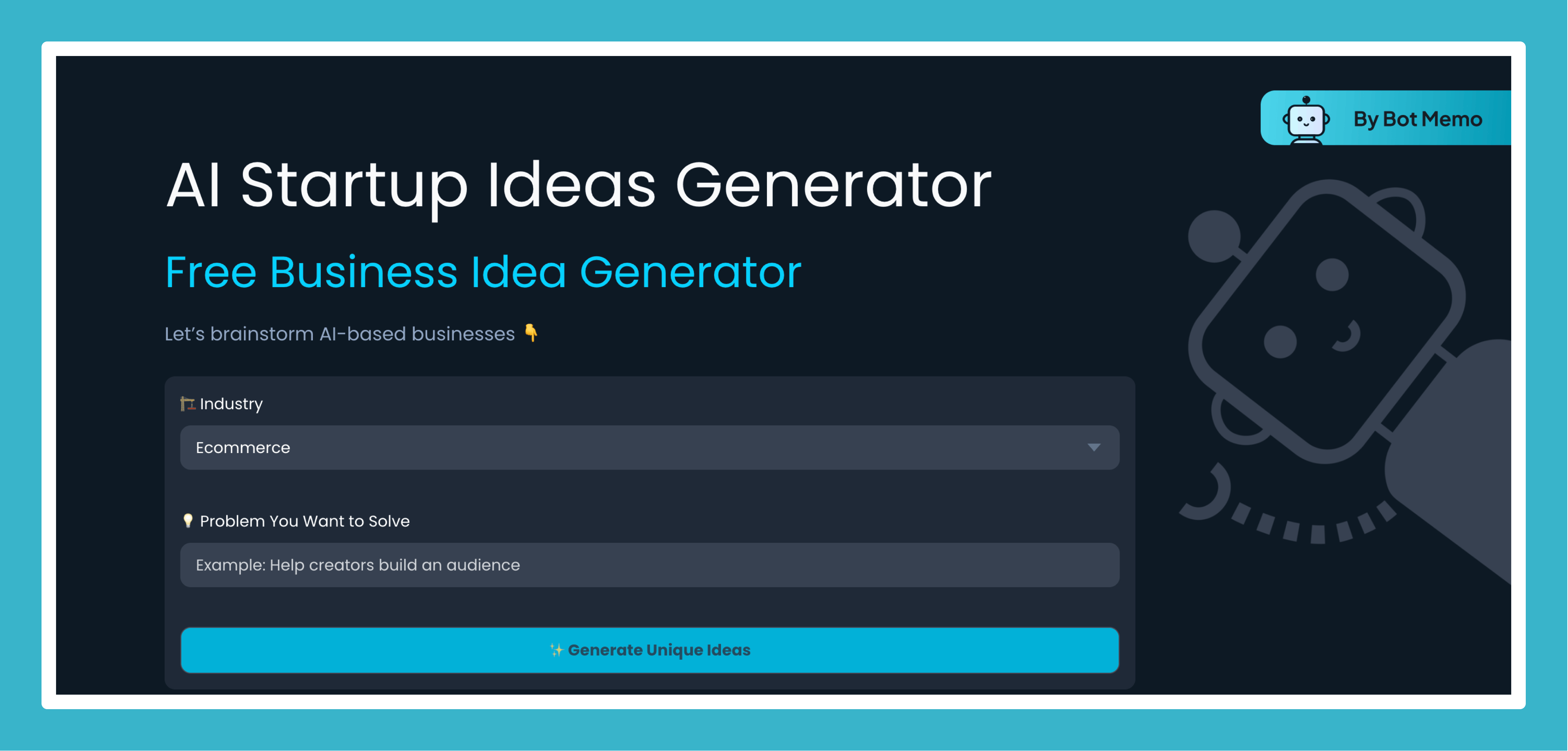 AI Startup Ideas Generator media 1