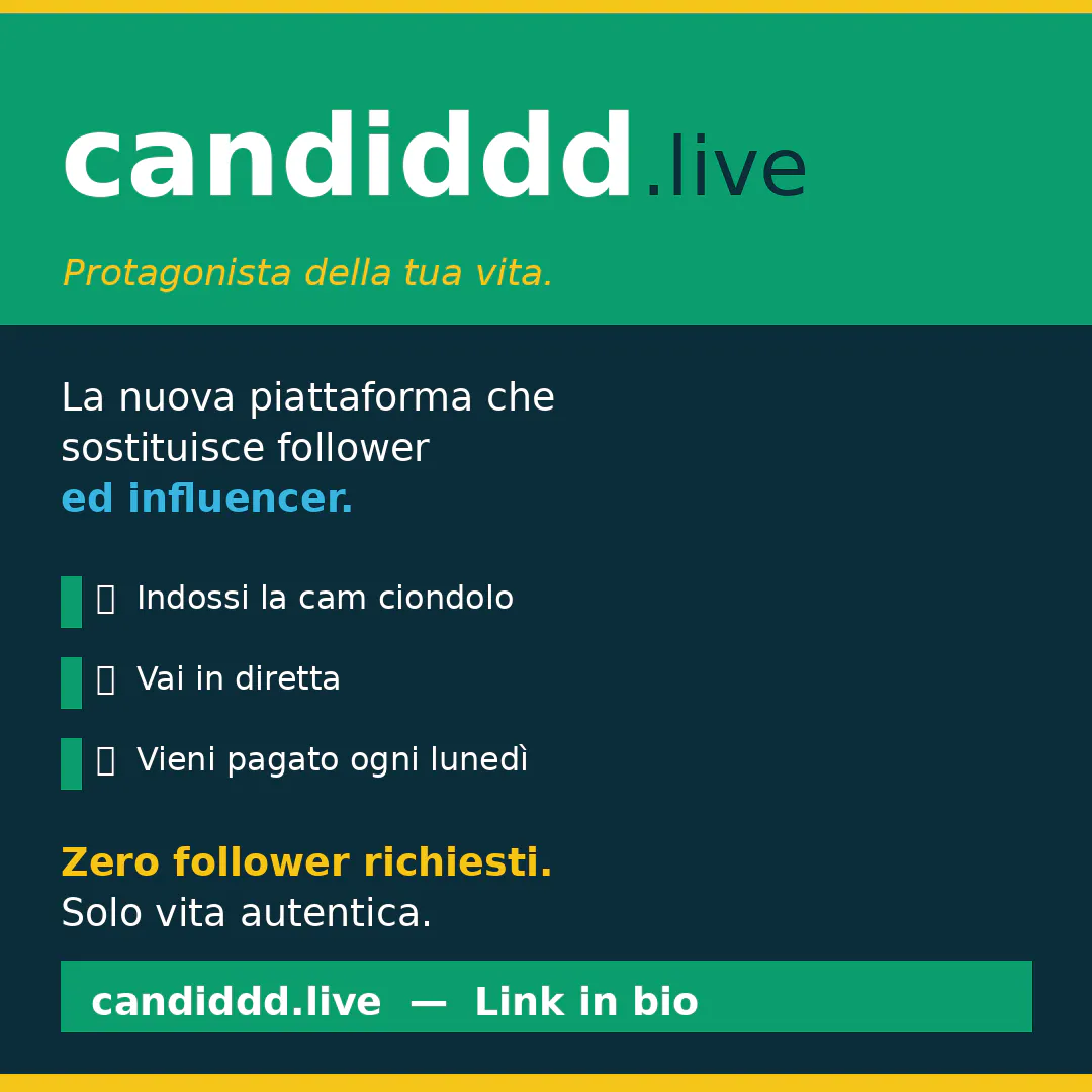 CANDIDDD — Protagonista della tua vita. のプロダクトバナー