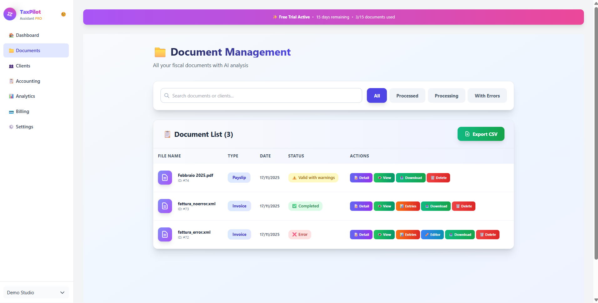 TaxPilot - Screenshot 2 showing product features and functionality
