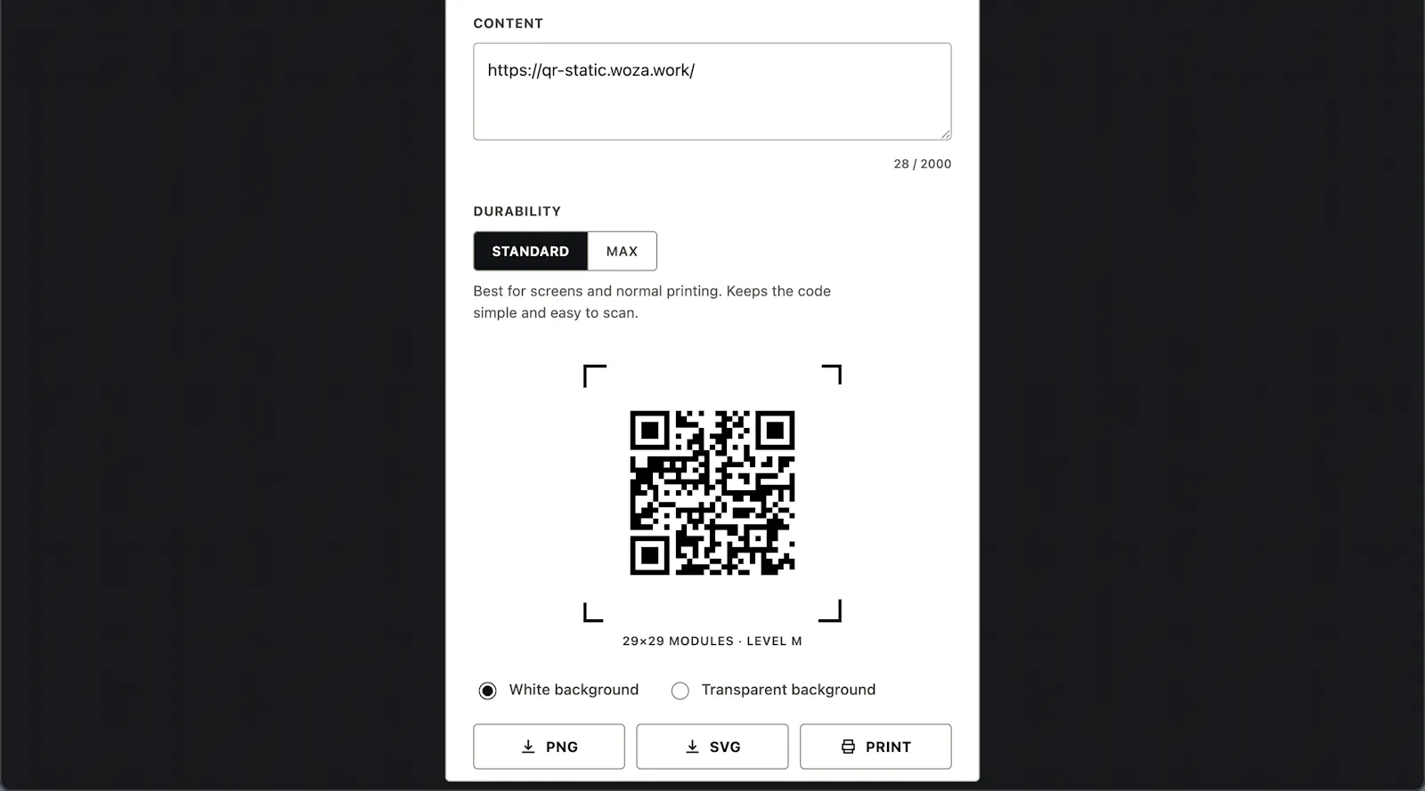 QR Static — Offline QR Code Generator screenshot 2