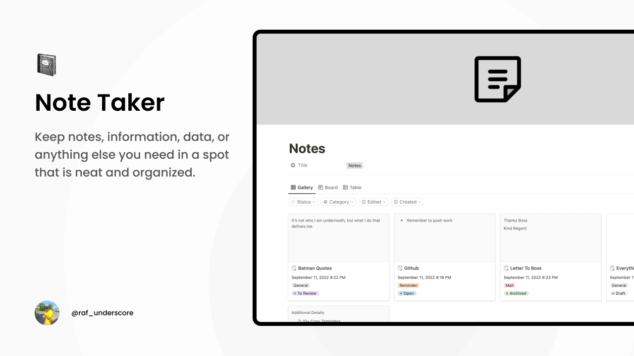 Indie Entrepreneur Toolkit for Notion gallery image