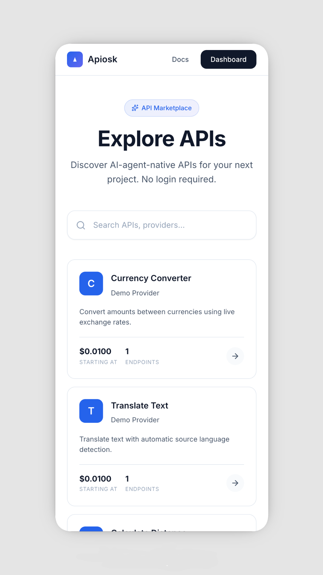 Apiosk - Screenshot 5 showing product features and functionality