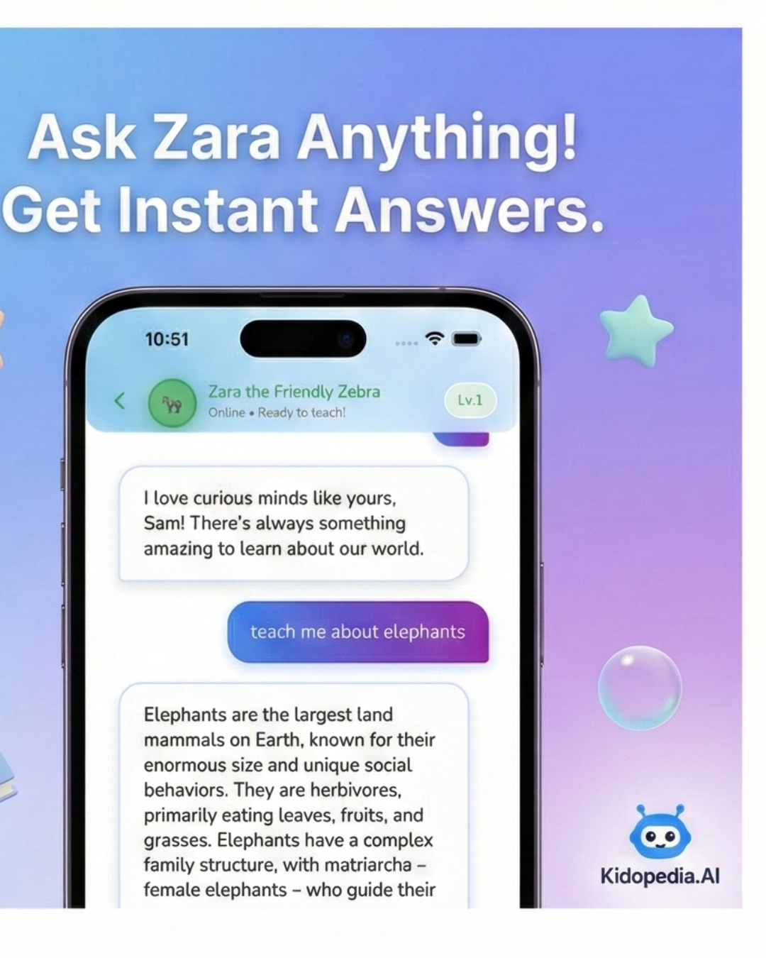 Kidopedia AI - Screenshot 2 showing product features and functionality
