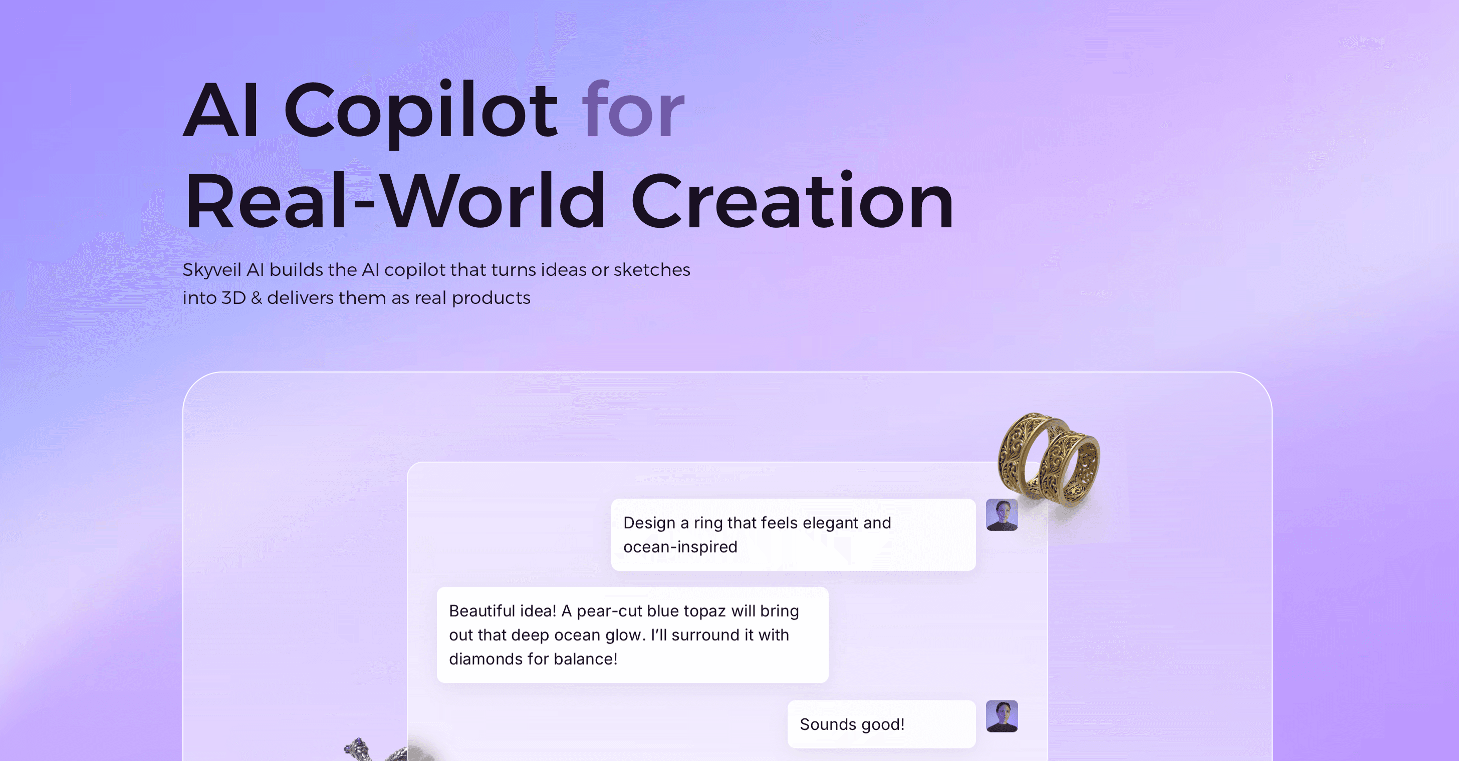 Skyveil AI - Main product screenshot demonstrating key features and user interface