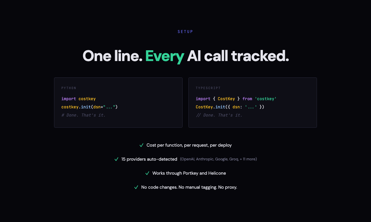 CostKey - Know which feature costs what gallery image