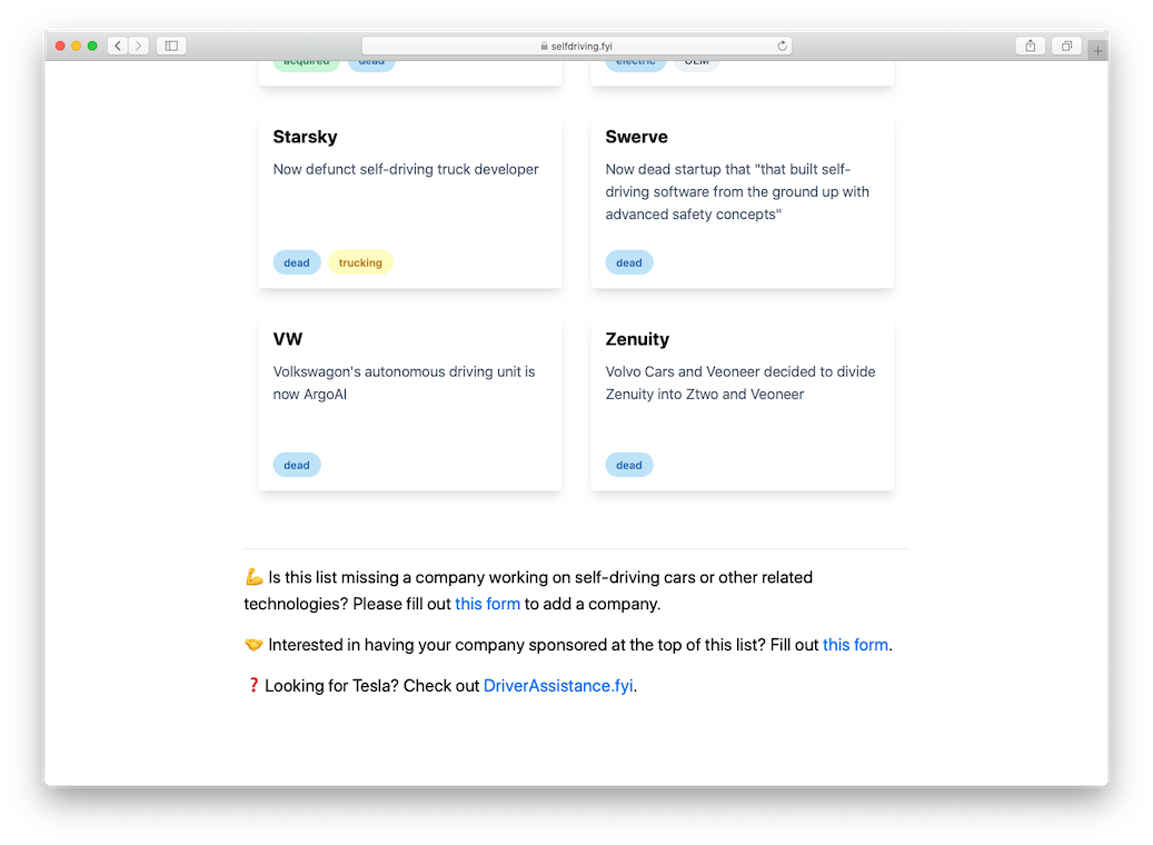 SelfDriving.fyi gallery image