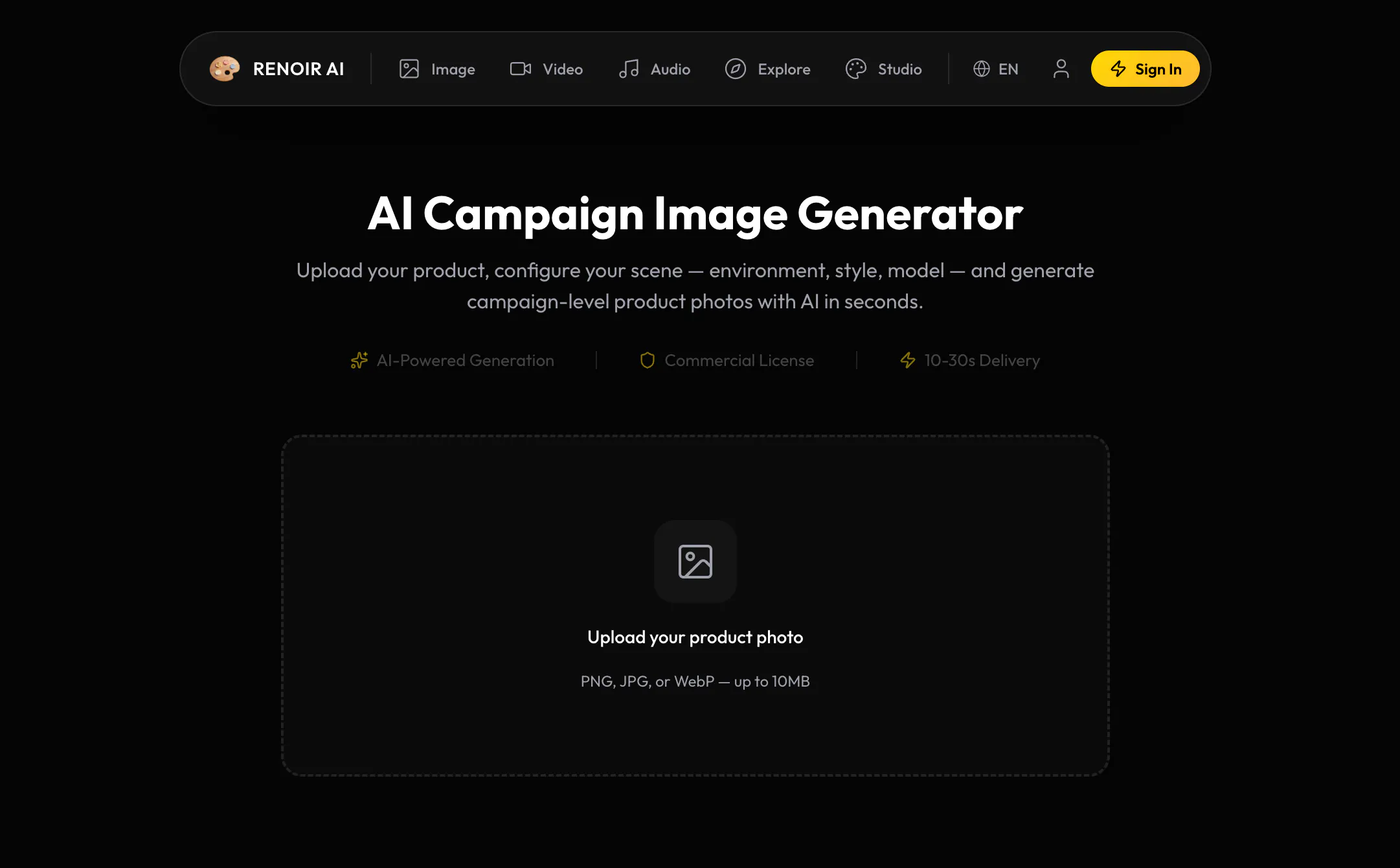 Campaign Image Generator 제품 배너