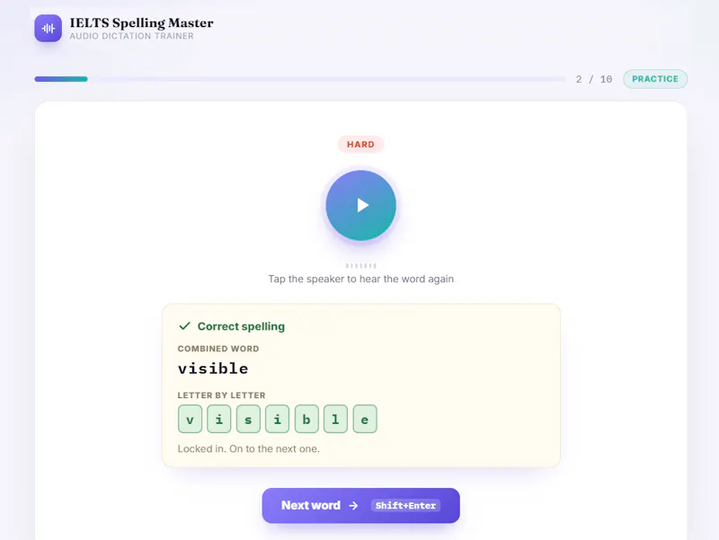 IELTS Spelling Master  screenshot 3