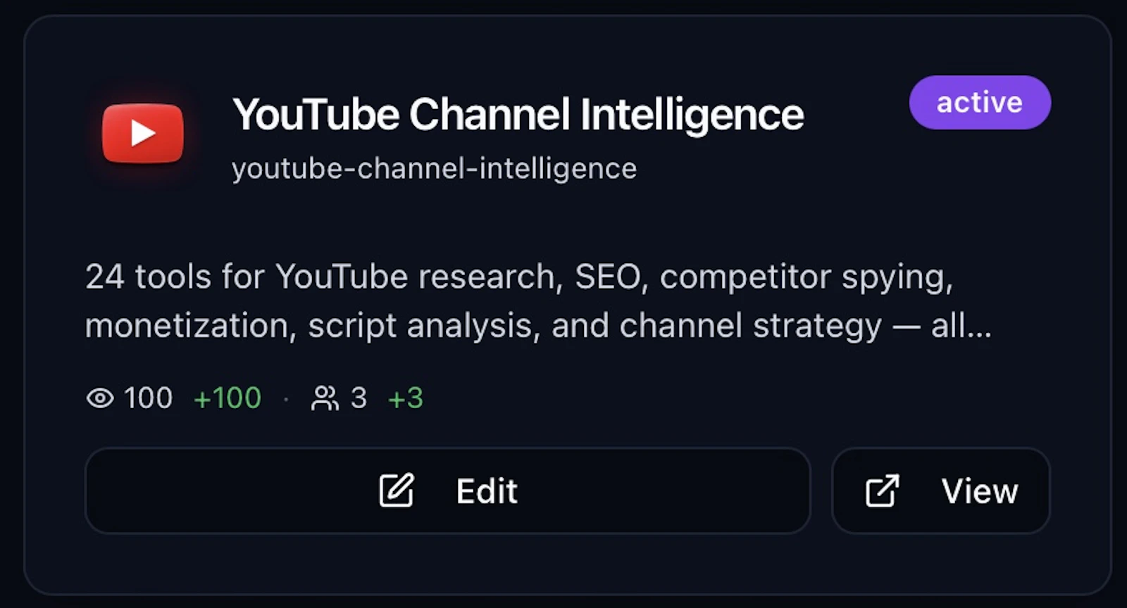 YouTube Channel Intelligence screenshot 1