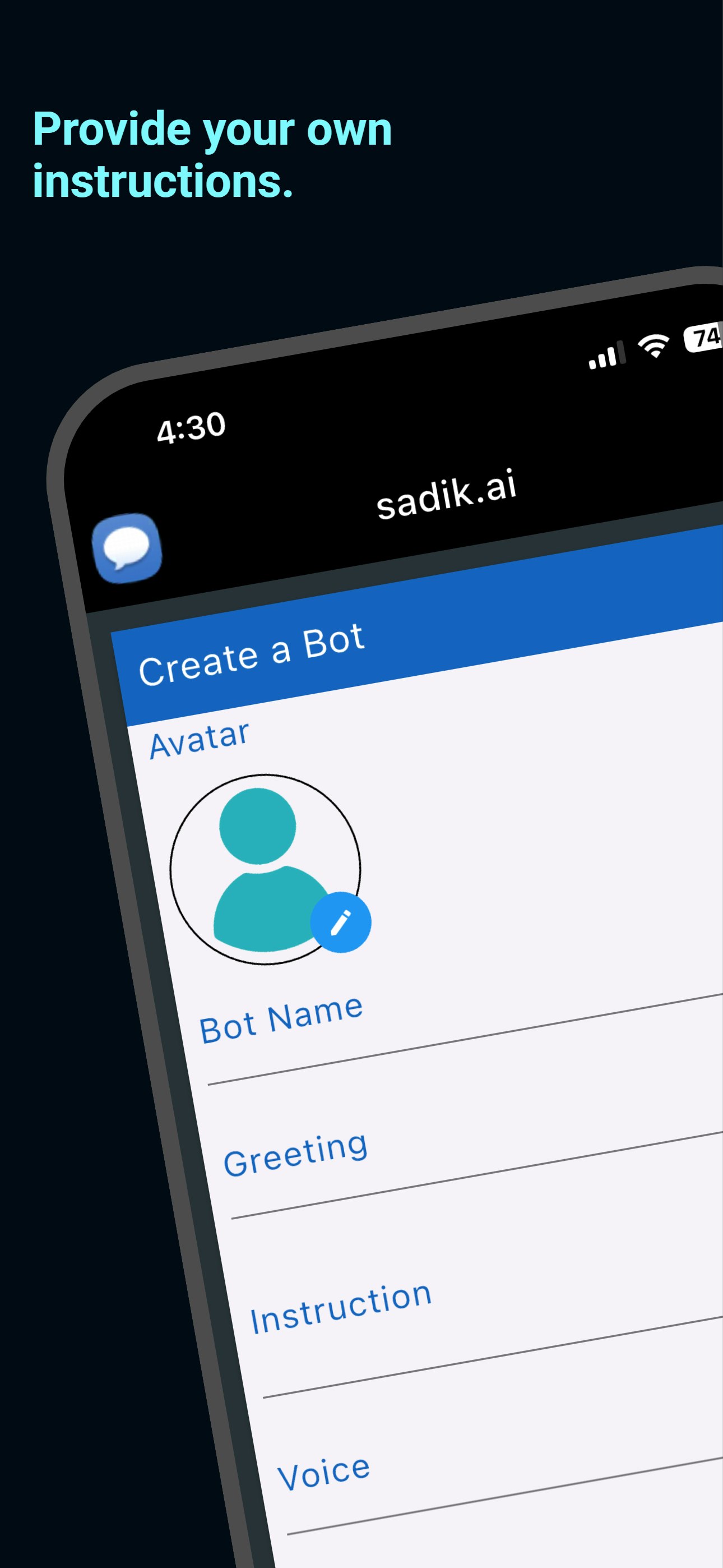 sadik.ai - Screenshot 3 showing product features and functionality