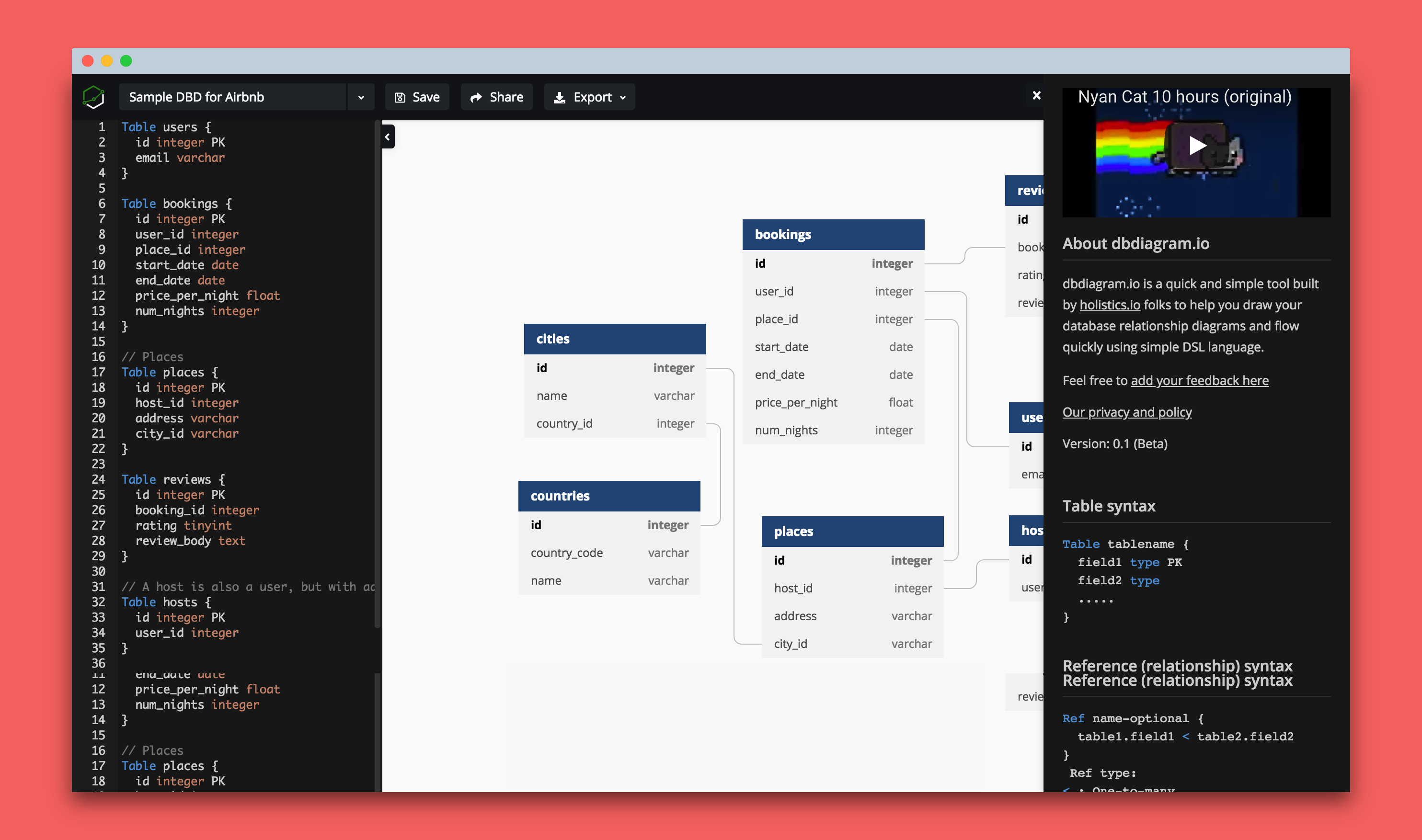 Dbdiagram.io - Free Database Diagrams Designer For Analysts ...