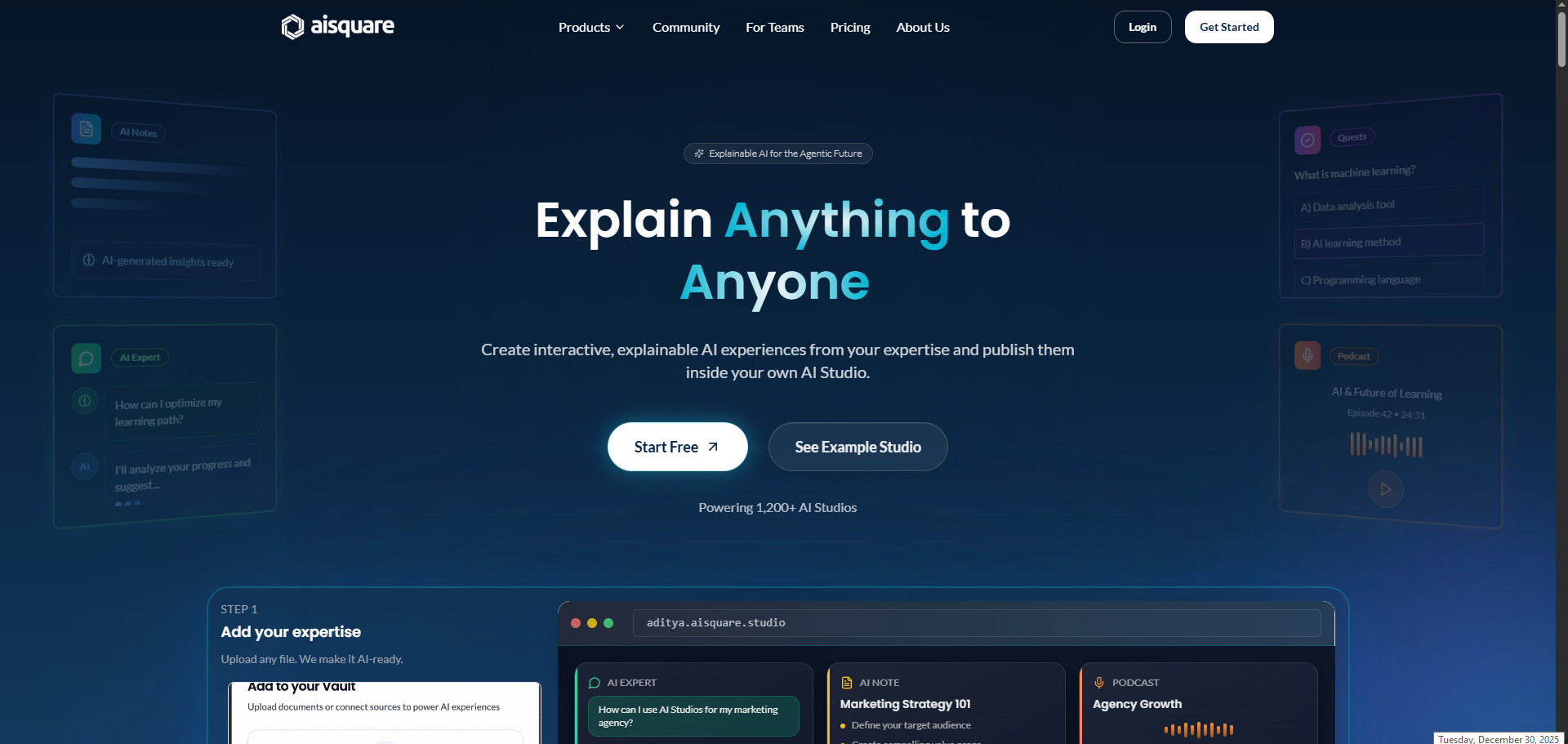 AISquare - Main product screenshot demonstrating key features and user interface