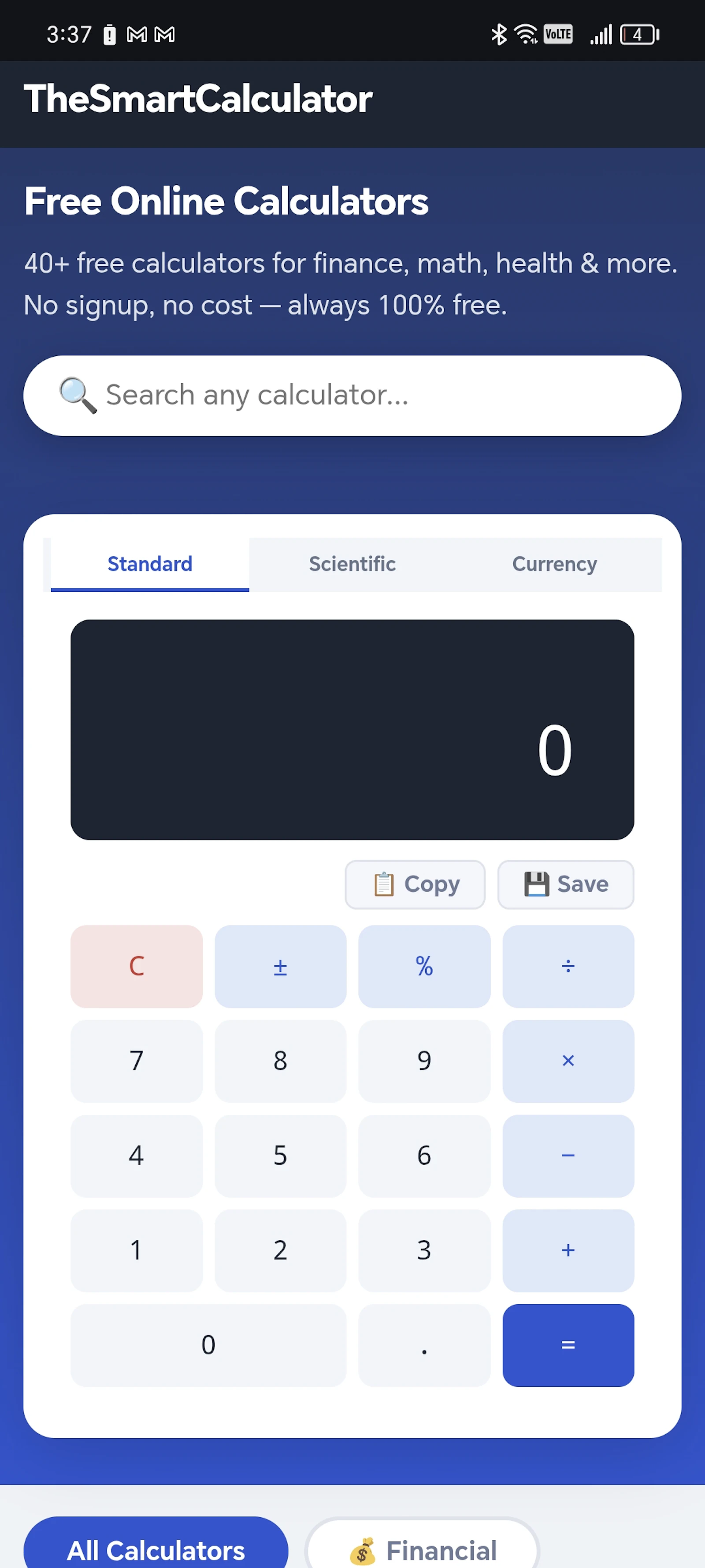 TheSmartCalculator screenshot 1
