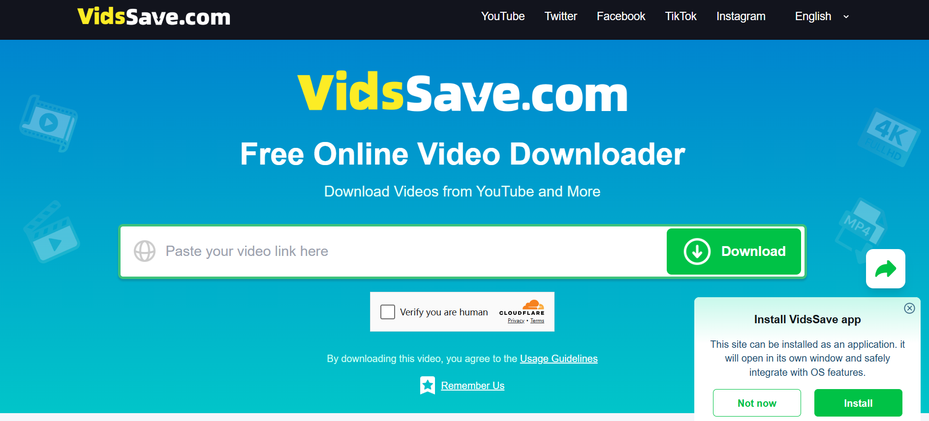 VidsSave.Com - VidSsave.com - Salva video da YouTube, FB, INS e altro media 1