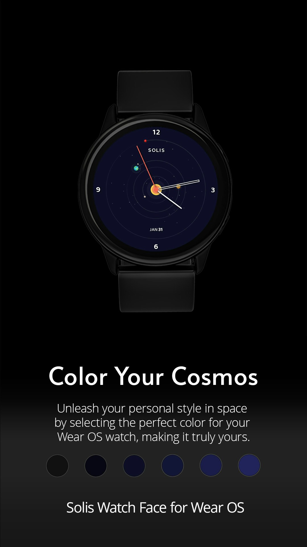Solis Watch Face for Wear OS - Solis將太陽系的奇蹟帶到您的手腕 media 4