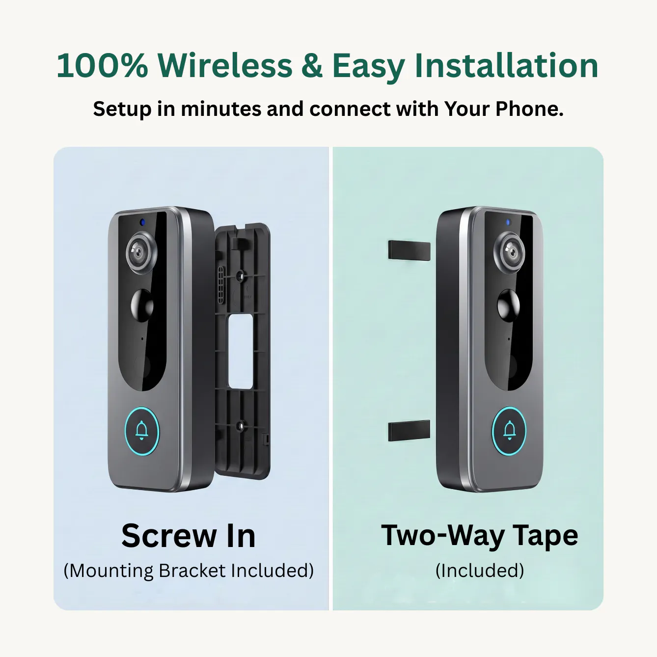 Delitech Video Doorbell 1MP gallery image