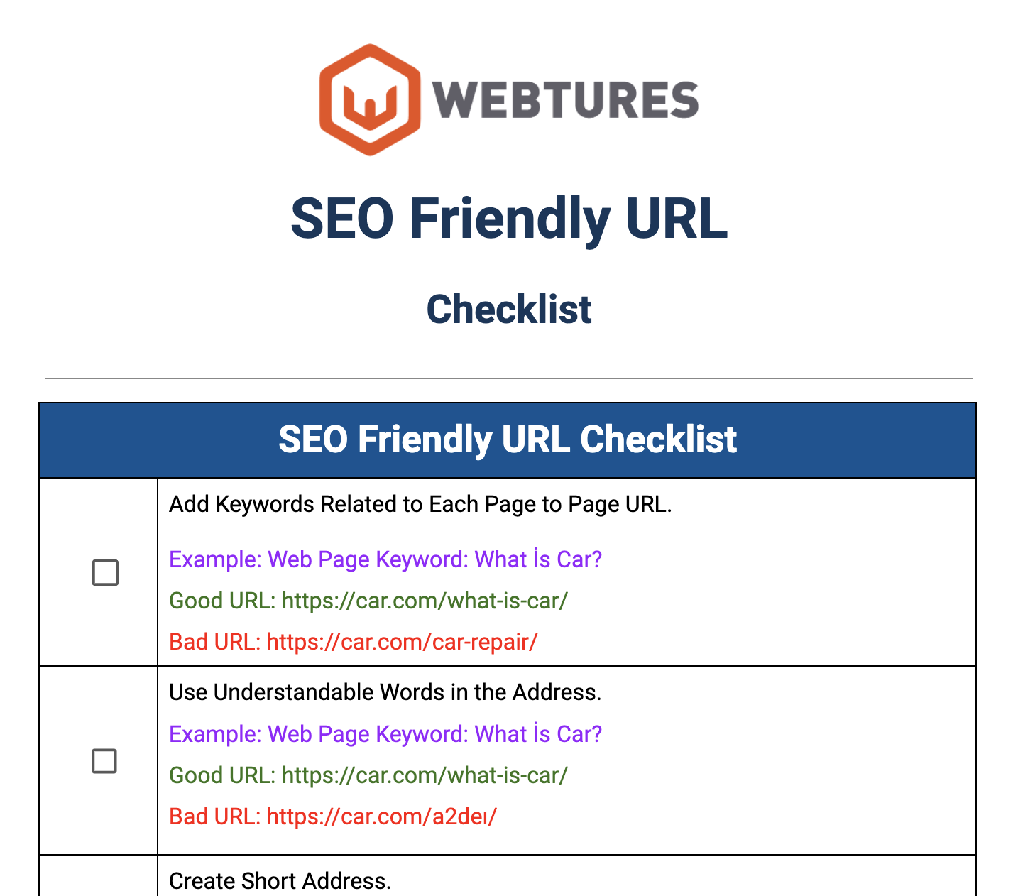 🚀 SEO Friendly URL Checklist gallery image