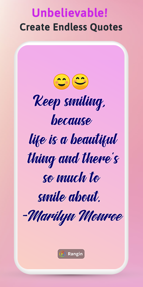Rangin: Gradient Status Quotes Maker  gallery image