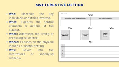 5W1H Creative method templates gallery image