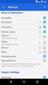 وسائط قاموس WordWeb - قاموس اللغة الإنجليزية الذكية بدون ضجيج 3