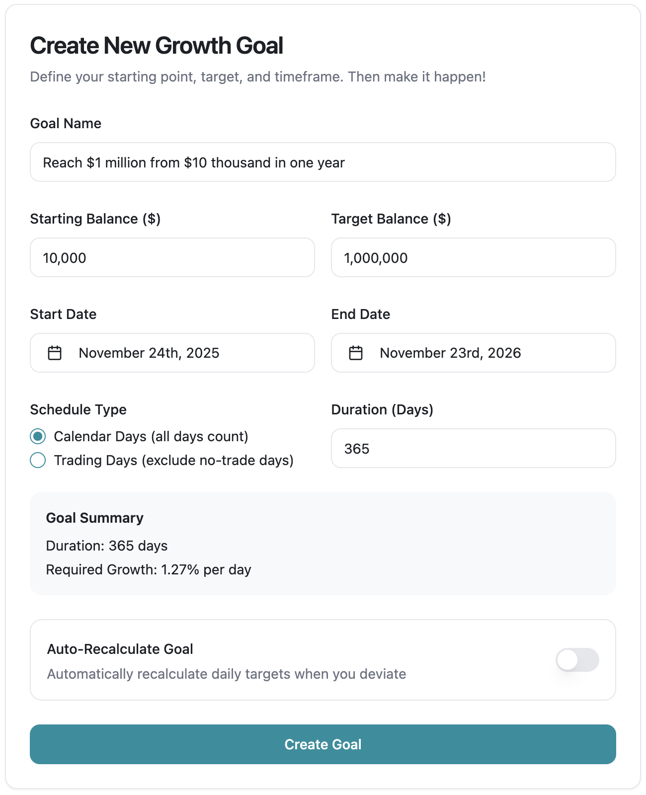 Trader Goals gallery image