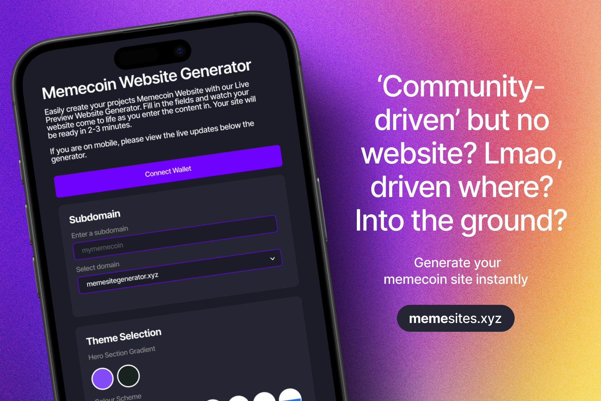 Memecoin 웹 사이트 생성기 - Memecoin 웹 사이트를 2 분 안에 배포하십시오 미디어 3