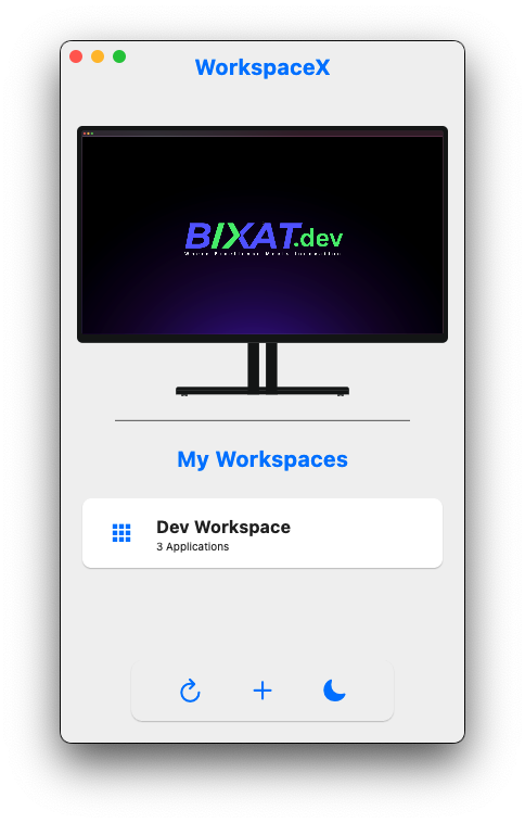 Mídia 6 de Workspacex - MacOS, produtividade, gerenciar espaços de trabalho
