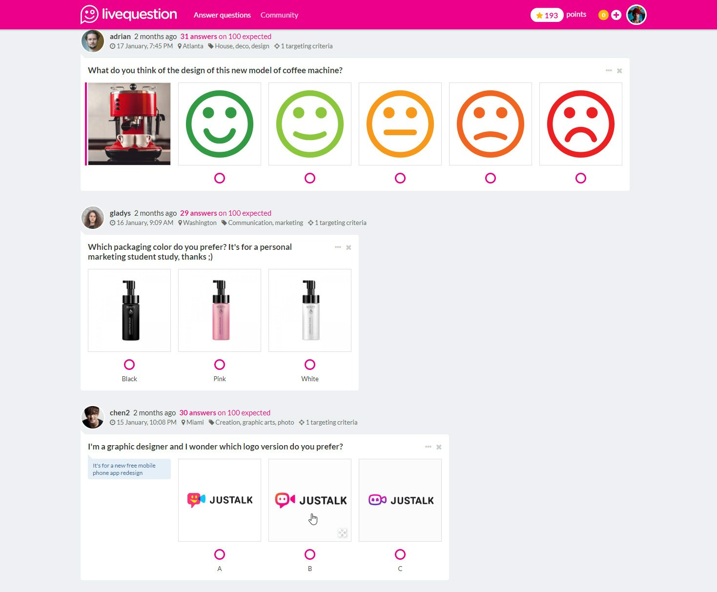 Livequestion, free instant feedback gallery image