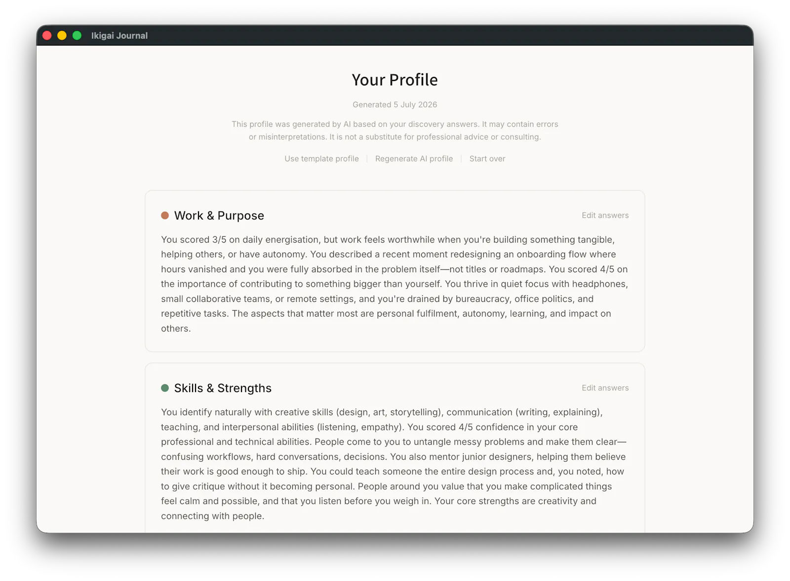 Ikigai Journal screenshot 4