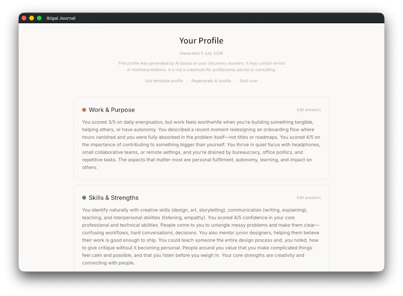 Ikigai Journal screenshot 4