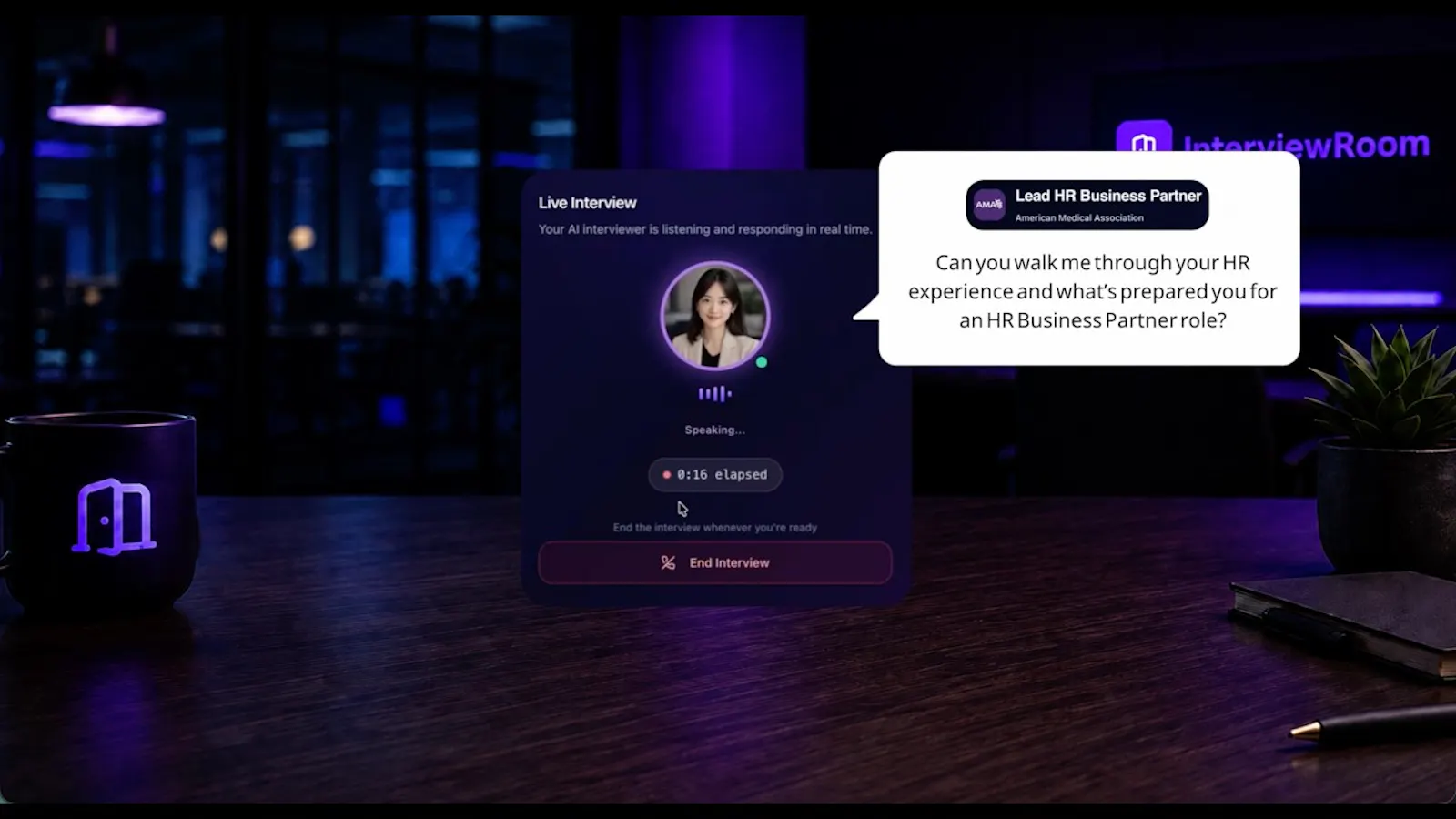 InterviewRoom screenshot 1 (video preview)