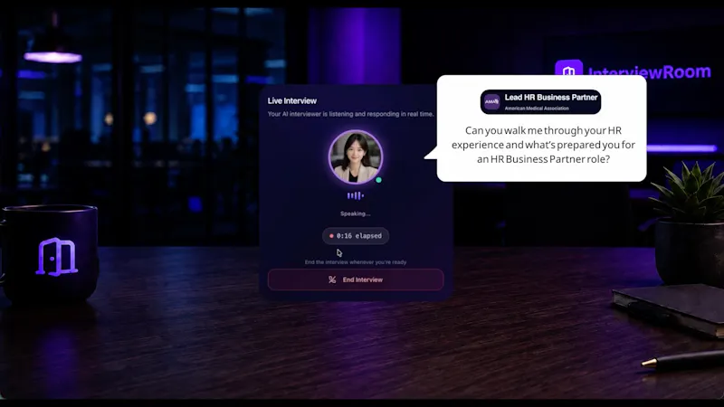 InterviewRoom screenshot 1 (video preview)