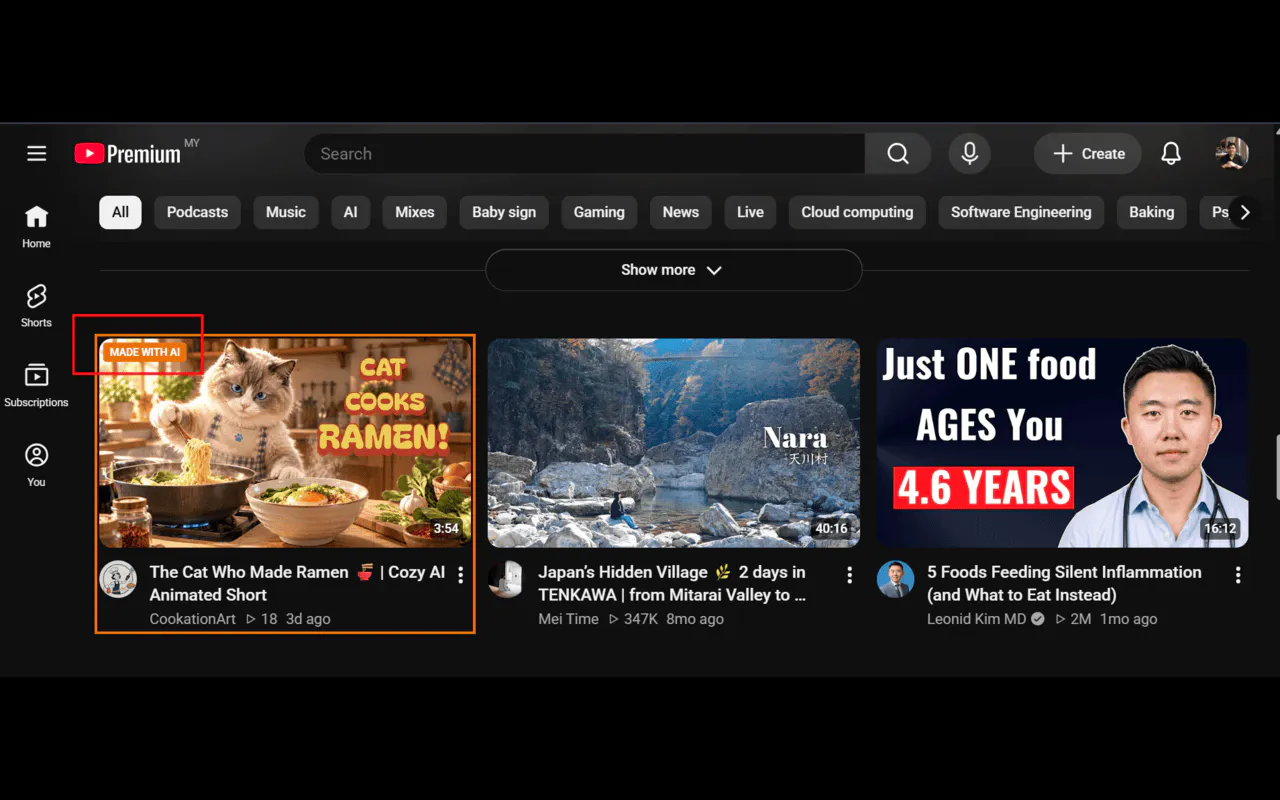 YouTube AI Flagger gallery image