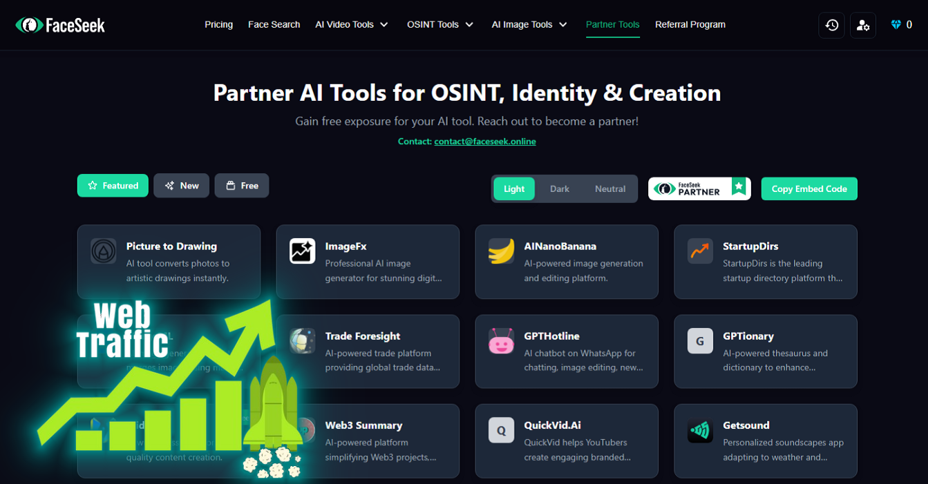 FaceSeek Partner-Free Backlink & Traffic gallery image