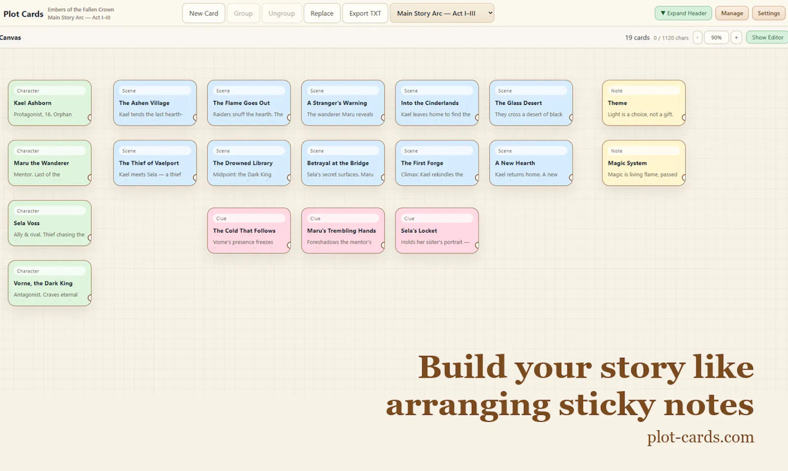 Plot Cards screenshot 1