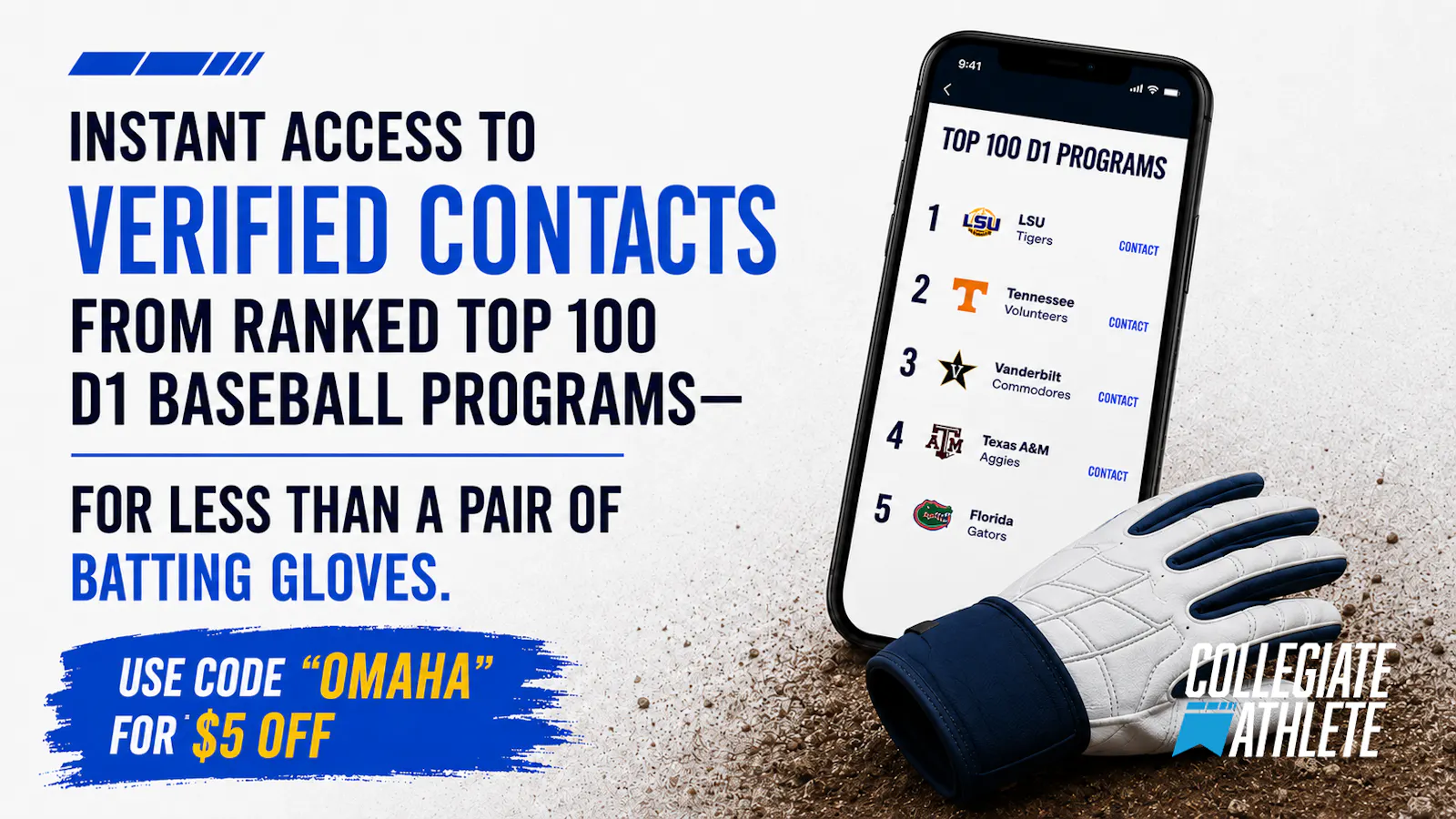 CollegiateAthlete.co screenshot 1