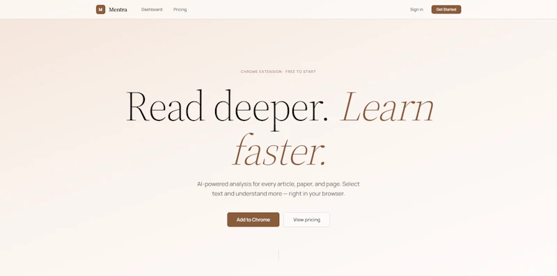 Mentra — Read deeper. Learn faster. screenshot 2