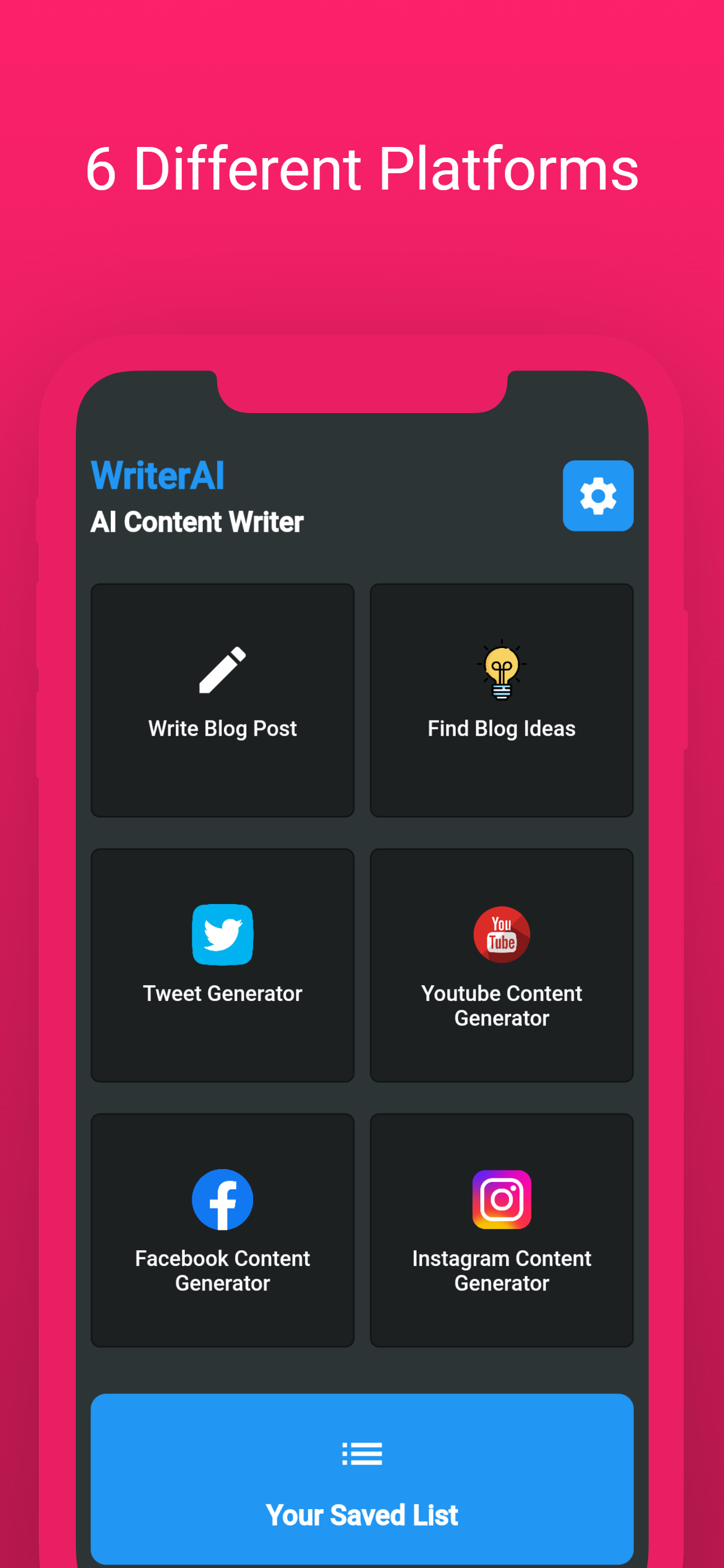 Writerai: Content Writer - AI -inhoudsschrijver om uw leven gemakkelijk te maken media 4